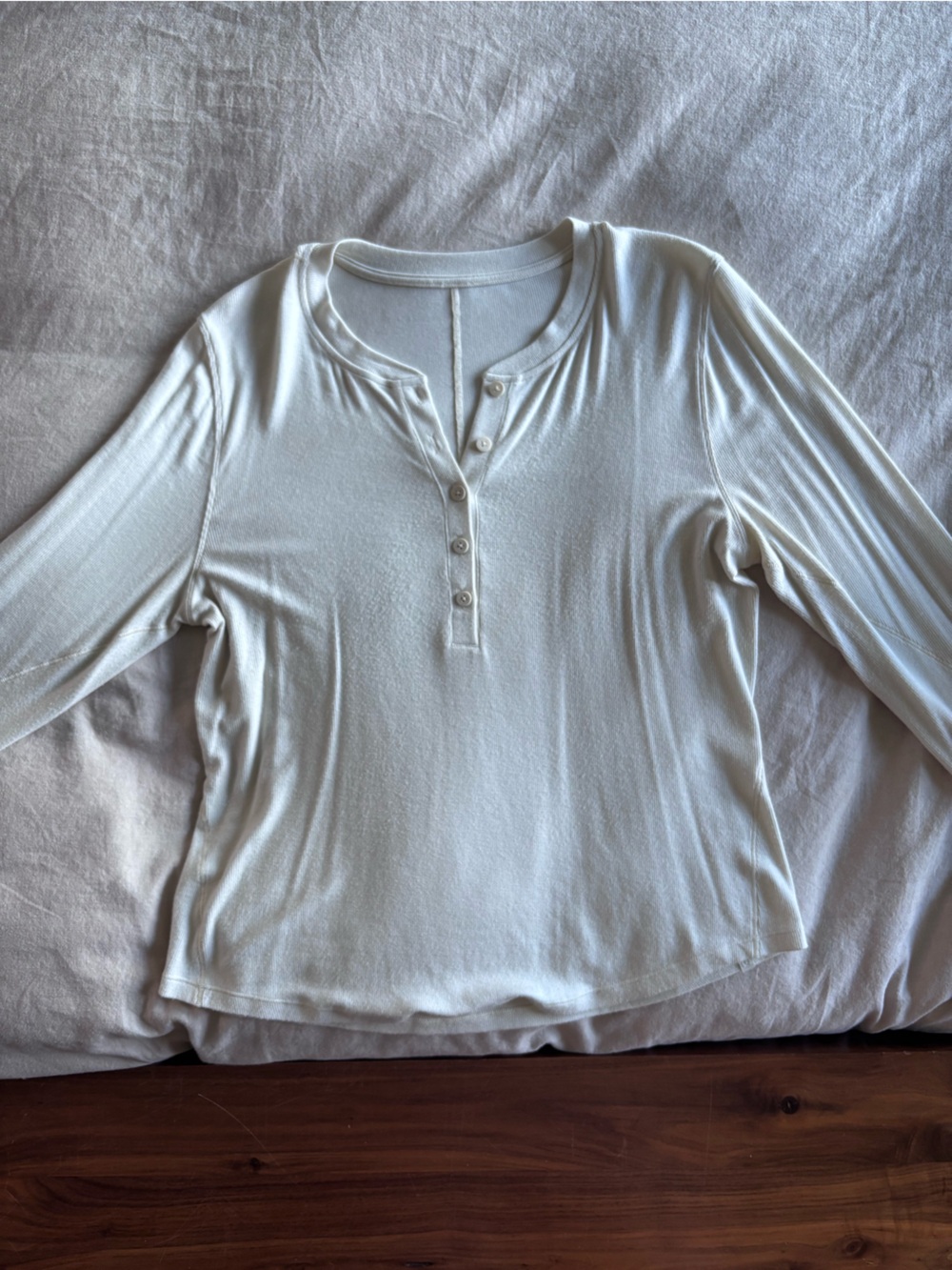 lululemon athletica Cream Long-Sleeve Henley Top